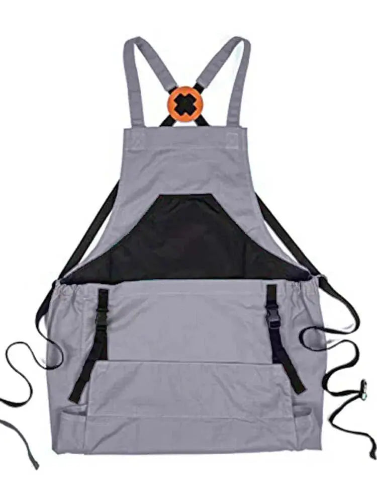 GardenEase – Cross Back Canvas Apron with Deep Kangaroo Pockets for Effortless Gardening Cainisi Apron Factory Store