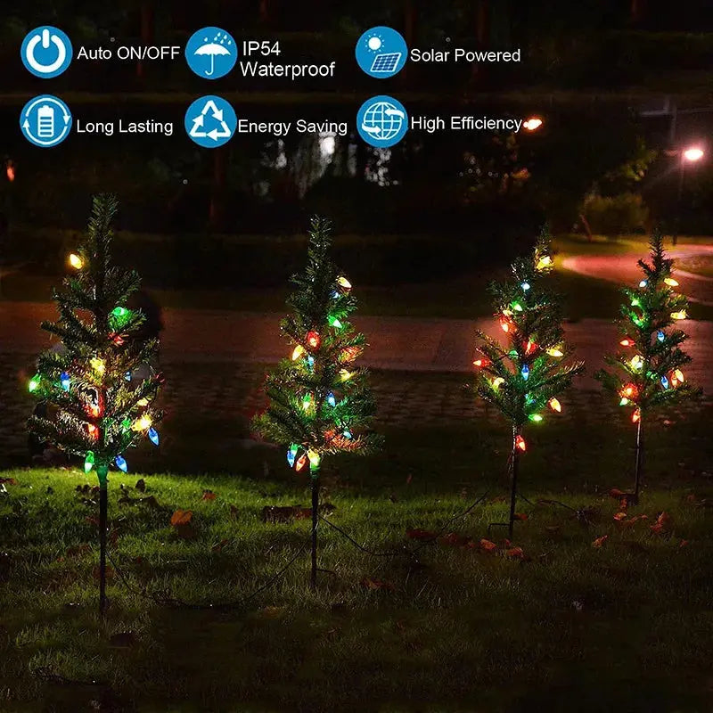 MerryRay Solar Christmas Tree Path Lights | Set of 2 YNOM cornerstore