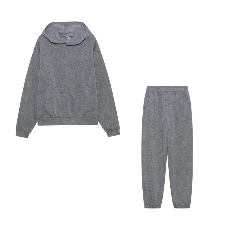 AuraLounge Cloud-Soft Oversized Hoodie & Pant Set Stone's Store