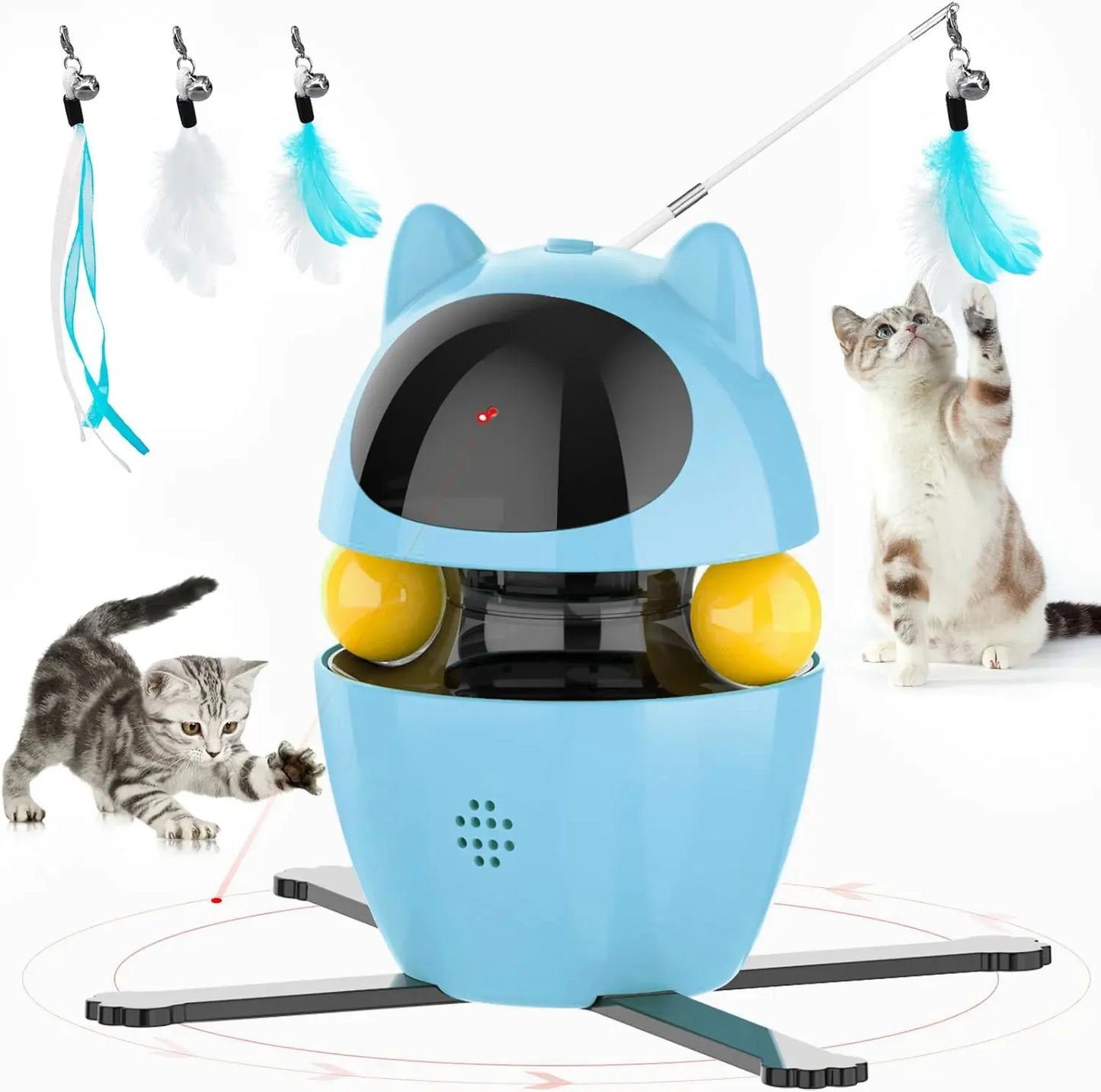 PawGlow 3-in-1 Interactive Cat Toy – Chase, Pounce & Play for Endless Feline Fun 🐾✨ Shop1103260006 Store