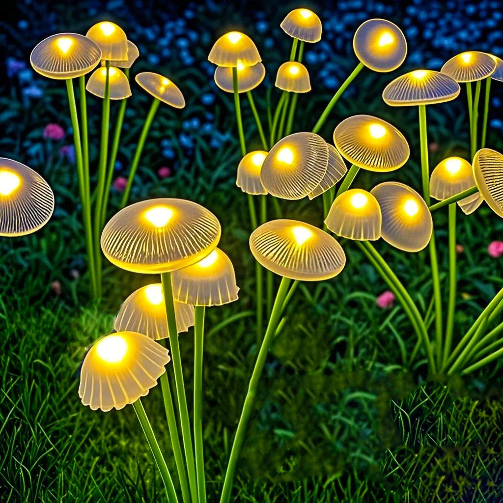 GlowShroom Solar Garden Lights | Waterproof Jellyfish & Mushroom Outdoor Lamps Stone's Store
