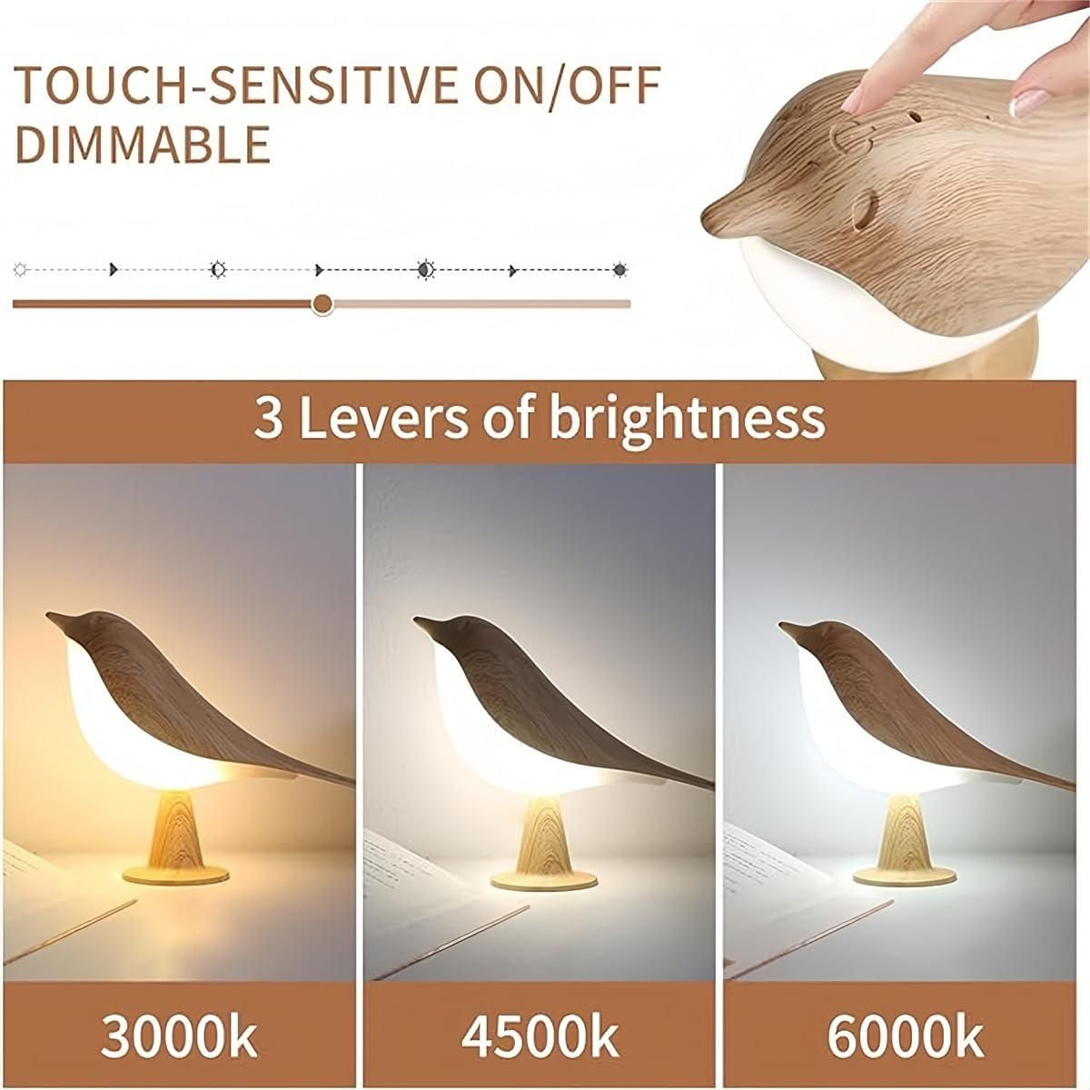 LumiBird Touch Control LED Bird Lamp | Rechargeable & Dimmable Stone's Store