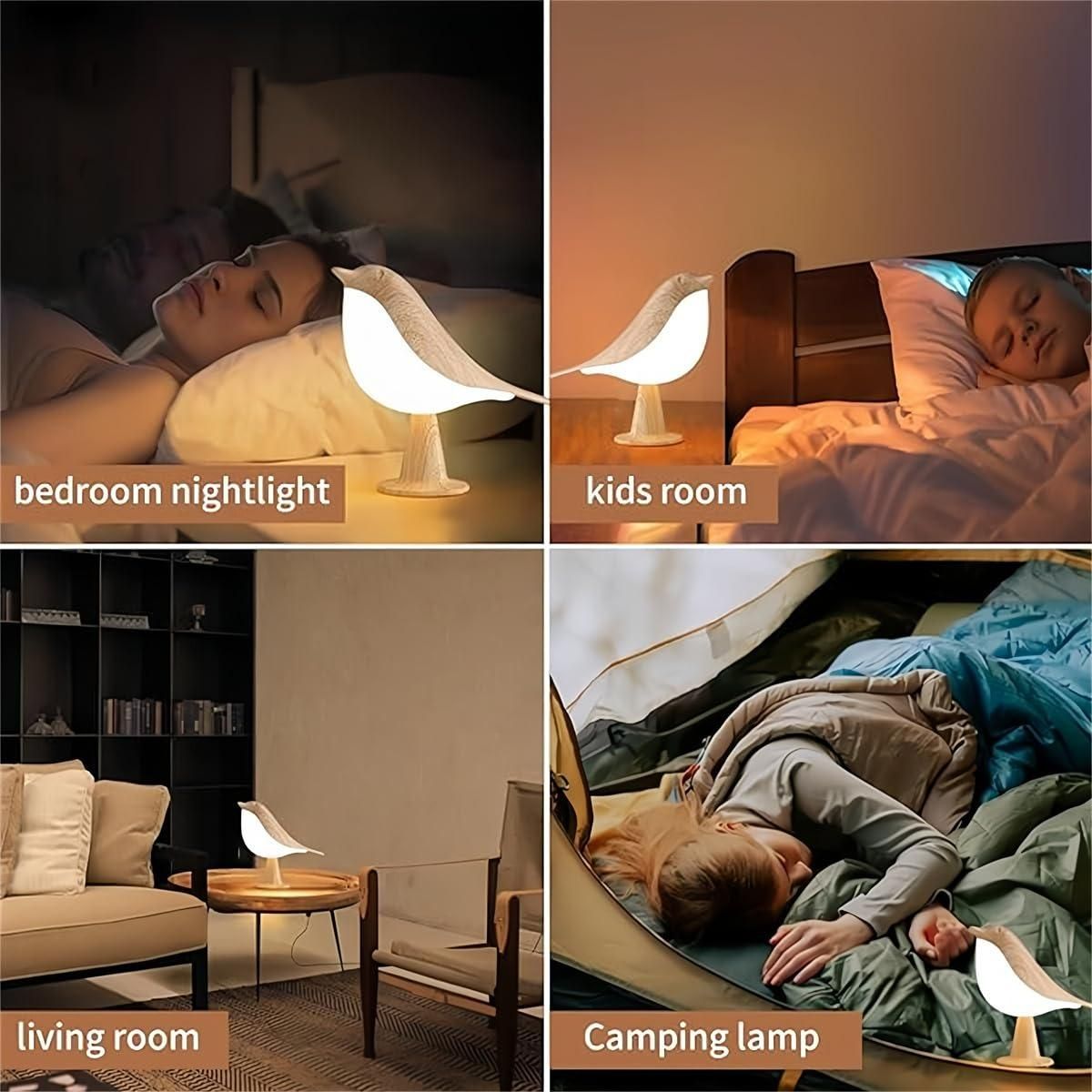 LumiBird Touch Control LED Bird Lamp | Rechargeable & Dimmable Stone's Store