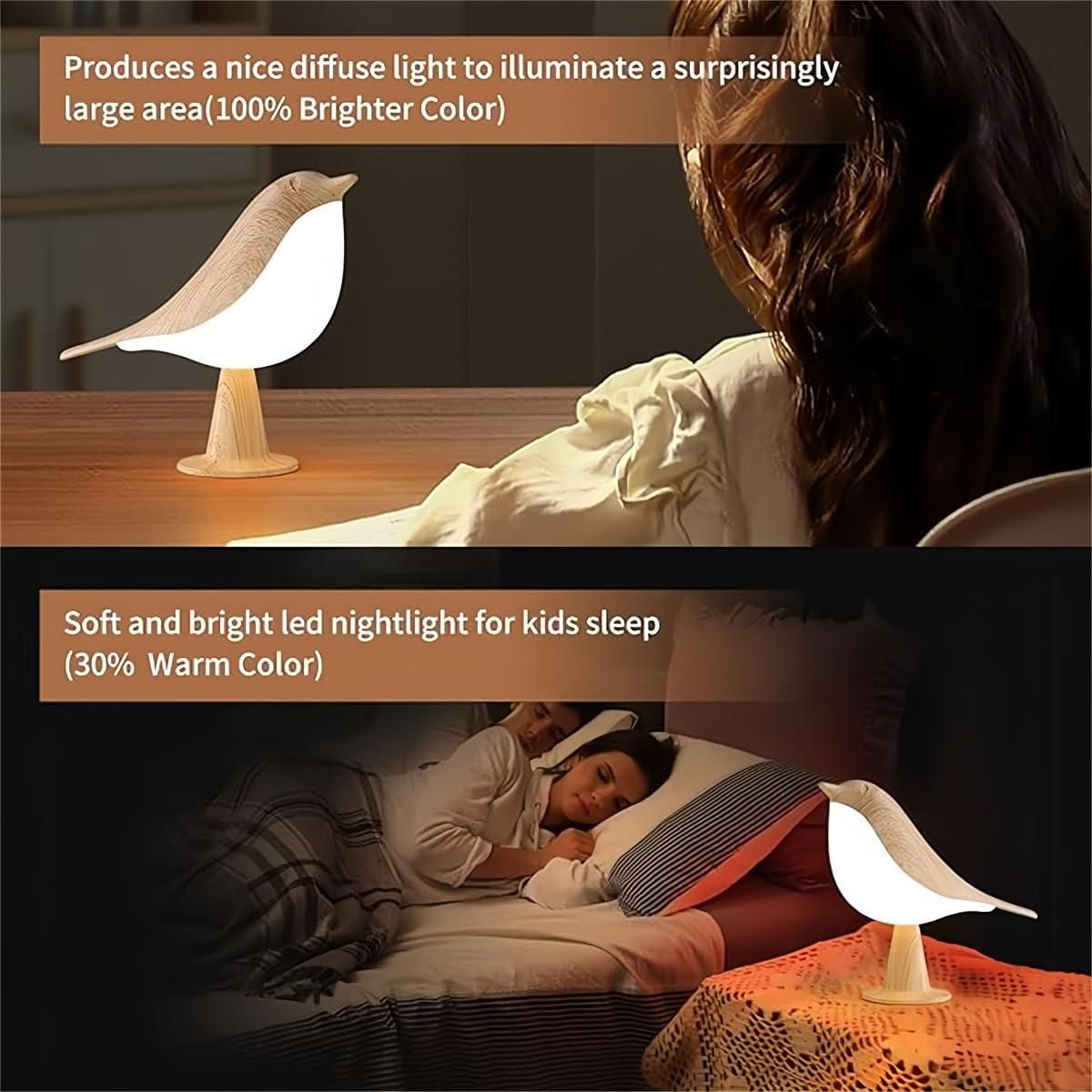 LumiBird Touch Control LED Bird Lamp | Rechargeable & Dimmable Stone's Store