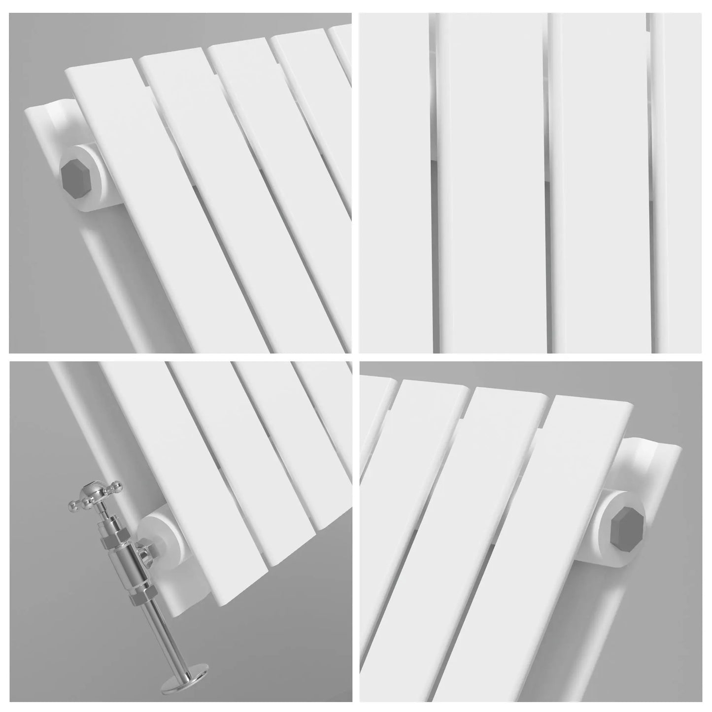 Flat White Vertical Designer Radiator – Modern Hydronic Heating with 30-Year Warranty Shop1103351075 Store