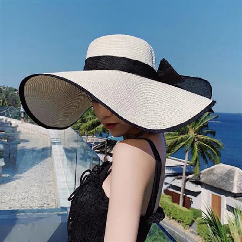 Foldable Wide Brim Sun Hat | UV Protection Straw Hat for Summer YNOM cornerstore