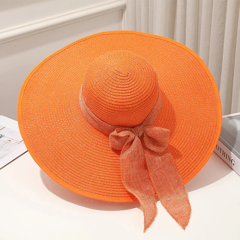 Foldable Wide Brim Sun Hat | UV Protection Straw Hat for Summer YNOM cornerstore
