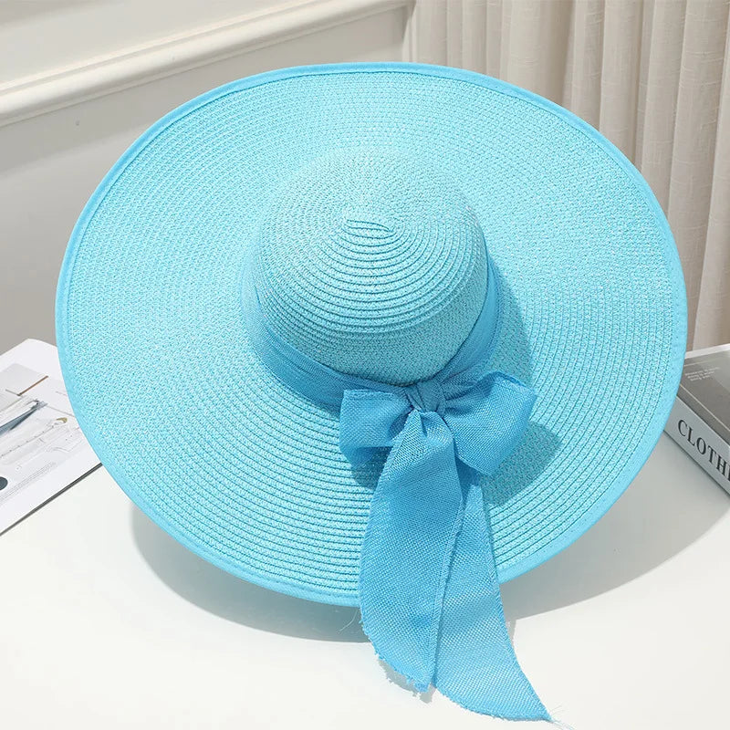 Foldable Wide Brim Sun Hat | UV Protection Straw Hat for Summer YNOM cornerstore