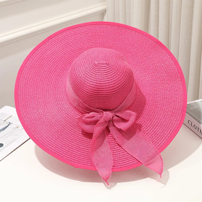 Foldable Wide Brim Sun Hat | UV Protection Straw Hat for Summer YNOM cornerstore