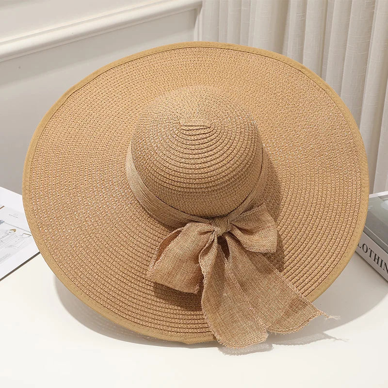 Foldable Wide Brim Sun Hat | UV Protection Straw Hat for Summer YNOM cornerstore