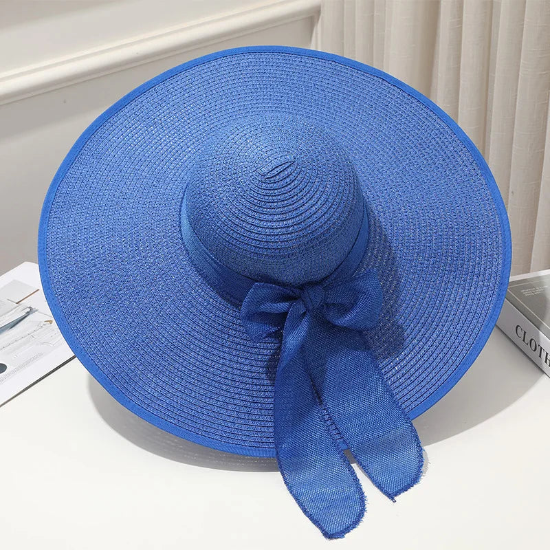 Foldable Wide Brim Sun Hat | UV Protection Straw Hat for Summer YNOM cornerstore