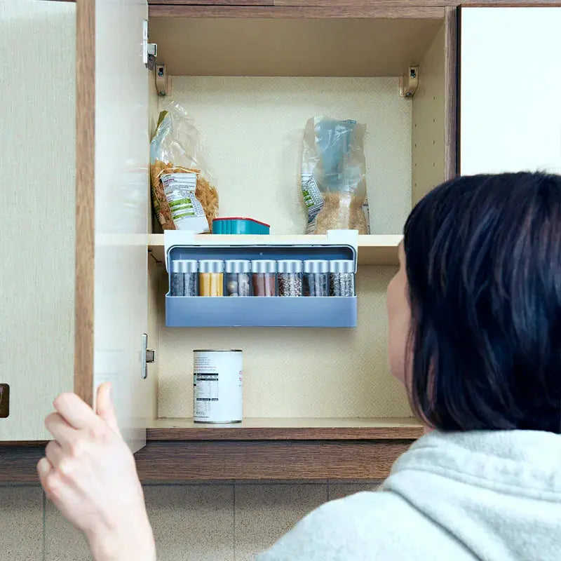 Kitchen Spice Rack Organizer – Drill-Free Slide-Out Storage Shelf for Easy Kitchen Organization Galavilly Home Goods Specialty Store