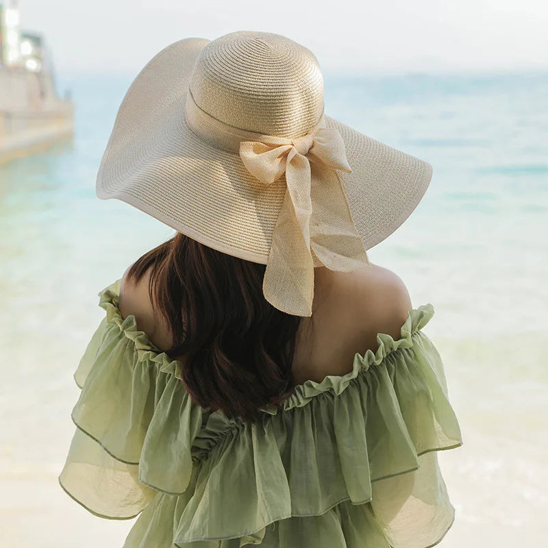 Foldable Wide Brim Sun Hat | UV Protection Straw Hat for Summer YNOM cornerstore
