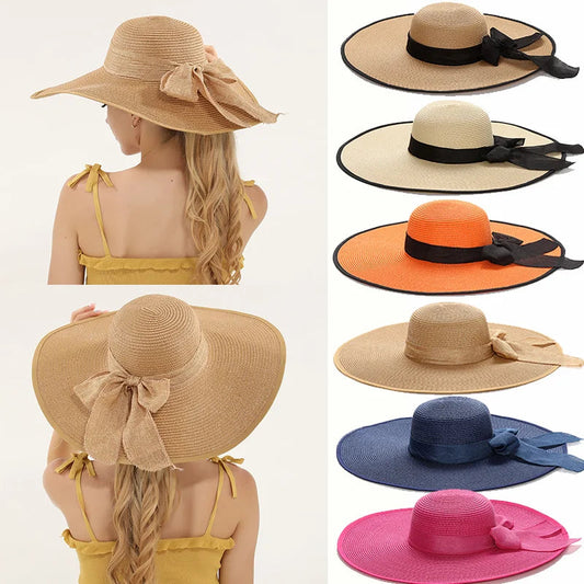 Foldable Wide Brim Sun Hat | UV Protection Straw Hat for Summer YNOM cornerstore