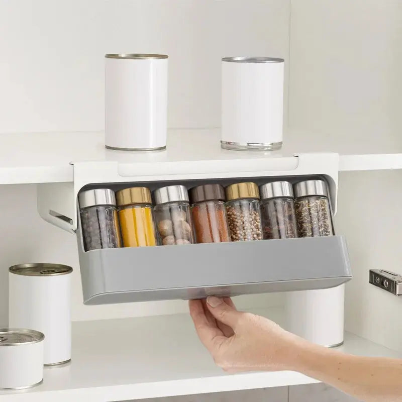 Kitchen Spice Rack Organizer – Drill-Free Slide-Out Storage Shelf for Easy Kitchen Organization Galavilly Home Goods Specialty Store
