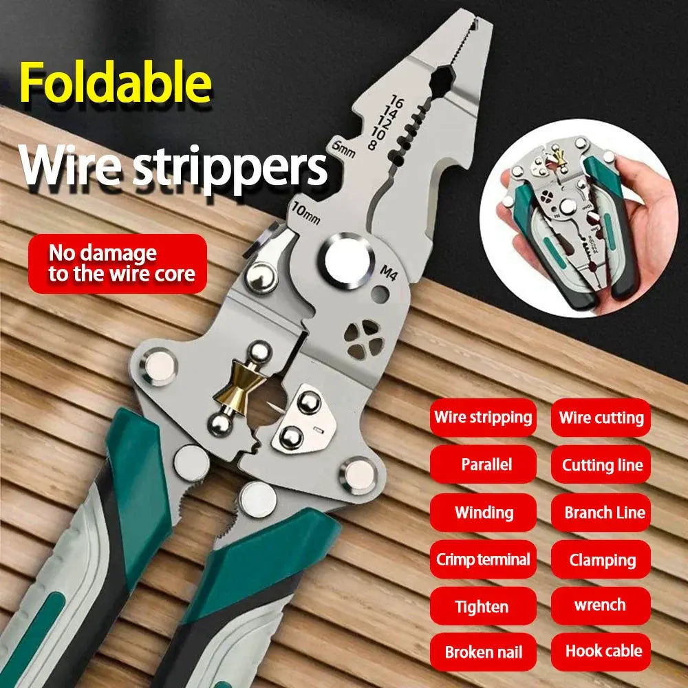SmartFold 5-in-1 Wire Stripper & Crimper | Foldable Multi-Tool HOOFUN Factory Store