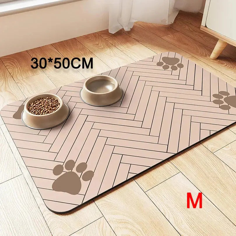 Waterproof Pet Feeding Mat for Dogs & Cats – Absorbent Placemat for Food and Water Bowls with Non-Slip Rubber Backing Shop1104797378 Store