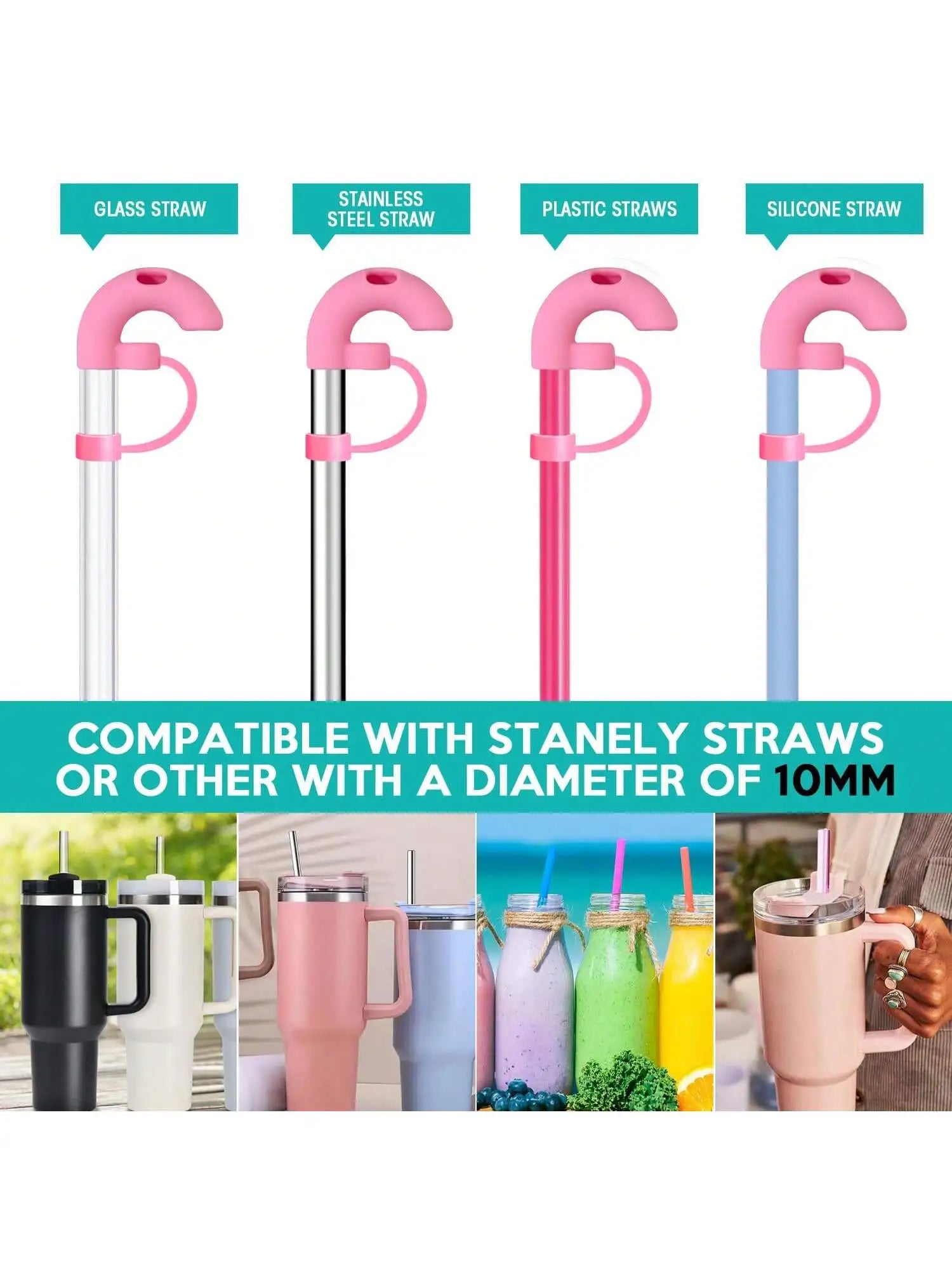 SipSmooth Anti-Wrinkle Straw Topper | For Stanley 10mm Tumblers Shop1103266212 Store
