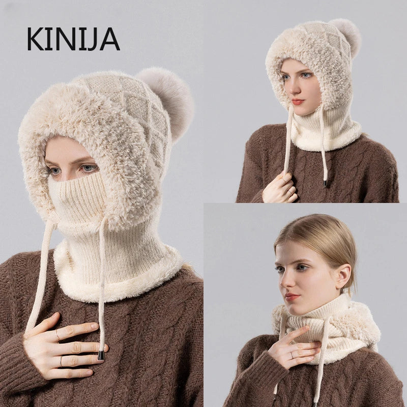 CozyChic 3-in-1 Winter Beanie, Scarf & Mask Set Stone's Store