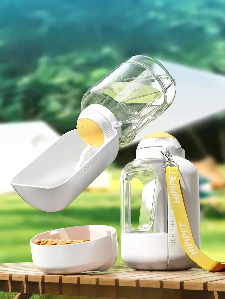 PawHydrate 2-in-1 Pet Travel Bottle | For Water & Food On-the-Go Keke Meng Pet Products Store