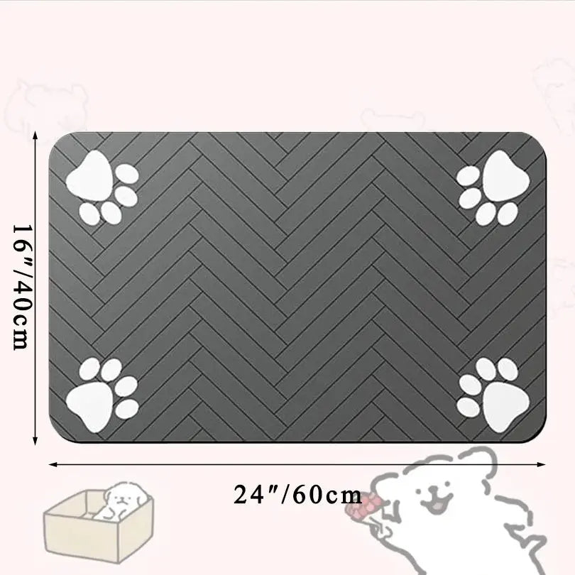 Waterproof Pet Feeding Mat for Dogs & Cats – Absorbent Placemat for Food and Water Bowls with Non-Slip Rubber Backing Shop1104797378 Store