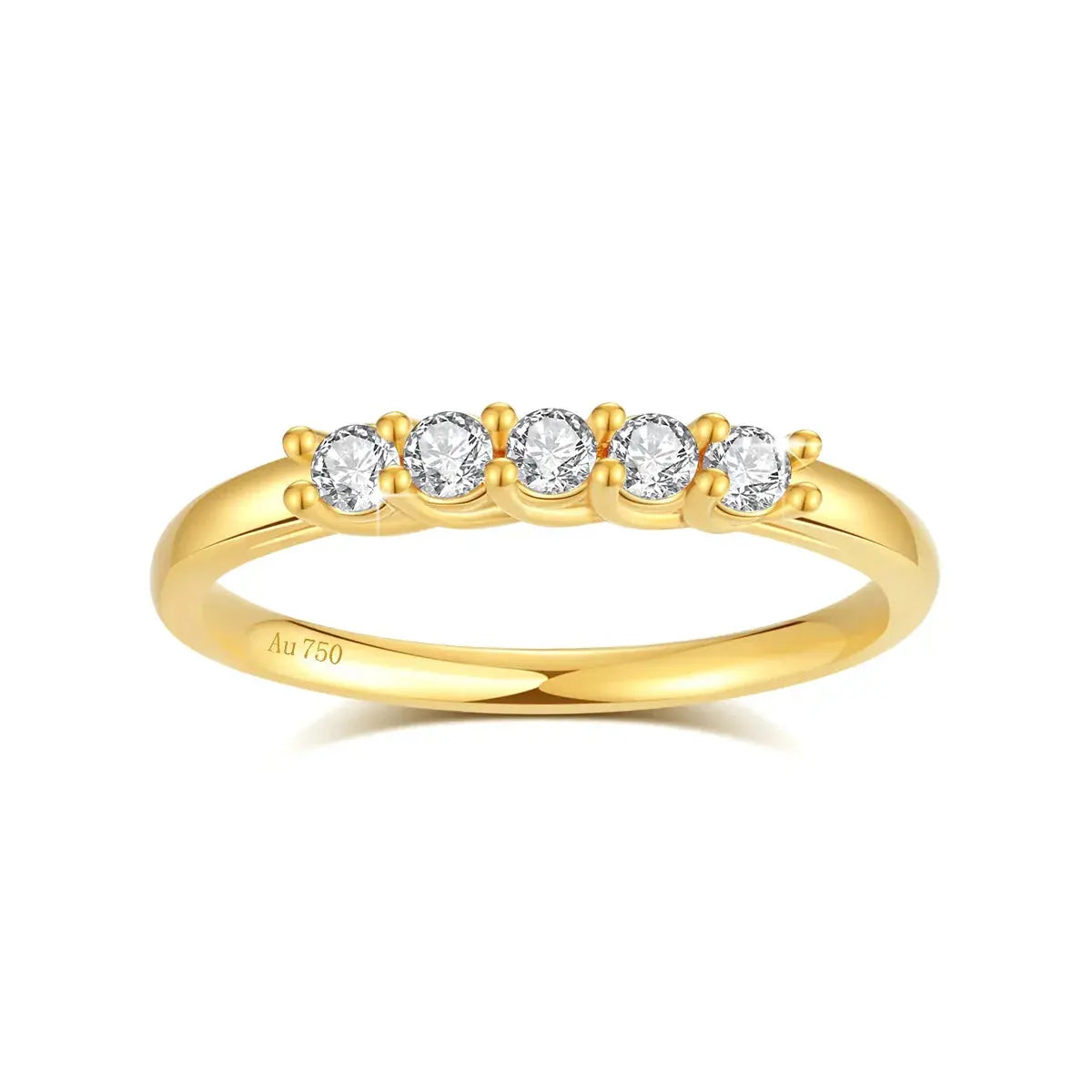 Aurora 18K Real Gold Moissanite Ring – Certified Luxury Bridal Jewelry ZF Silver Store