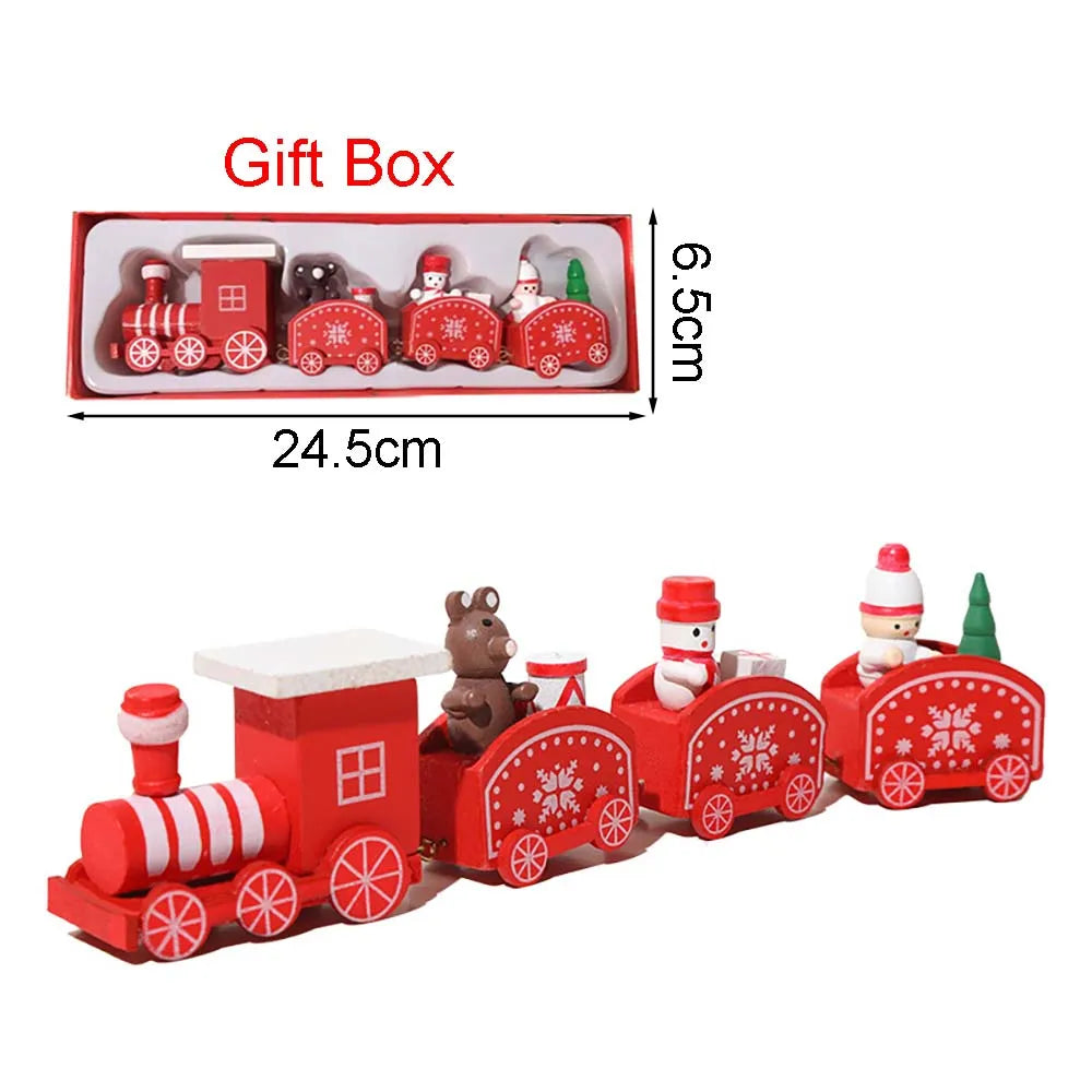 HolidayExpress Christmas Train Decoration | Classic Wooden Mantel & Table Decor Party Wonders Store