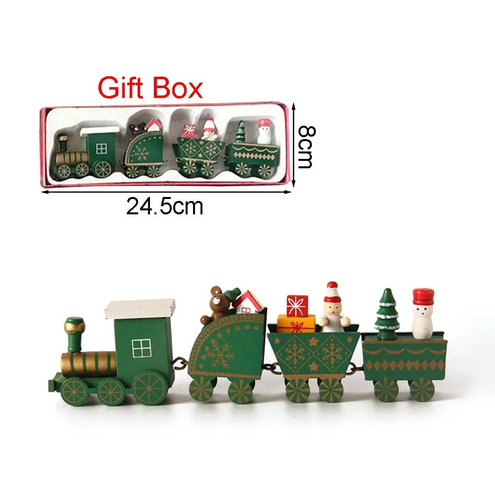 HolidayExpress Christmas Train Decoration | Classic Wooden Mantel & Table Decor Party Wonders Store