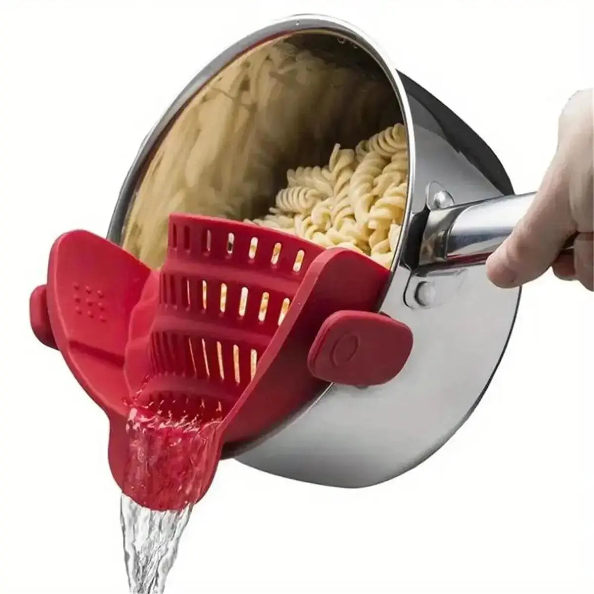 StrainWise Clip-On Silicone Strainer | The Hands-Free Draining Hack - YNOM