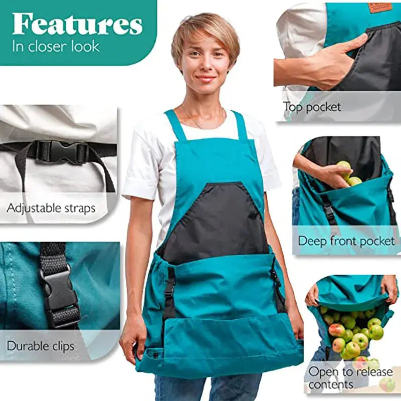 GardenEase – Cross Back Canvas Apron with Deep Kangaroo Pockets for Effortless Gardening Cainisi Apron Factory Store