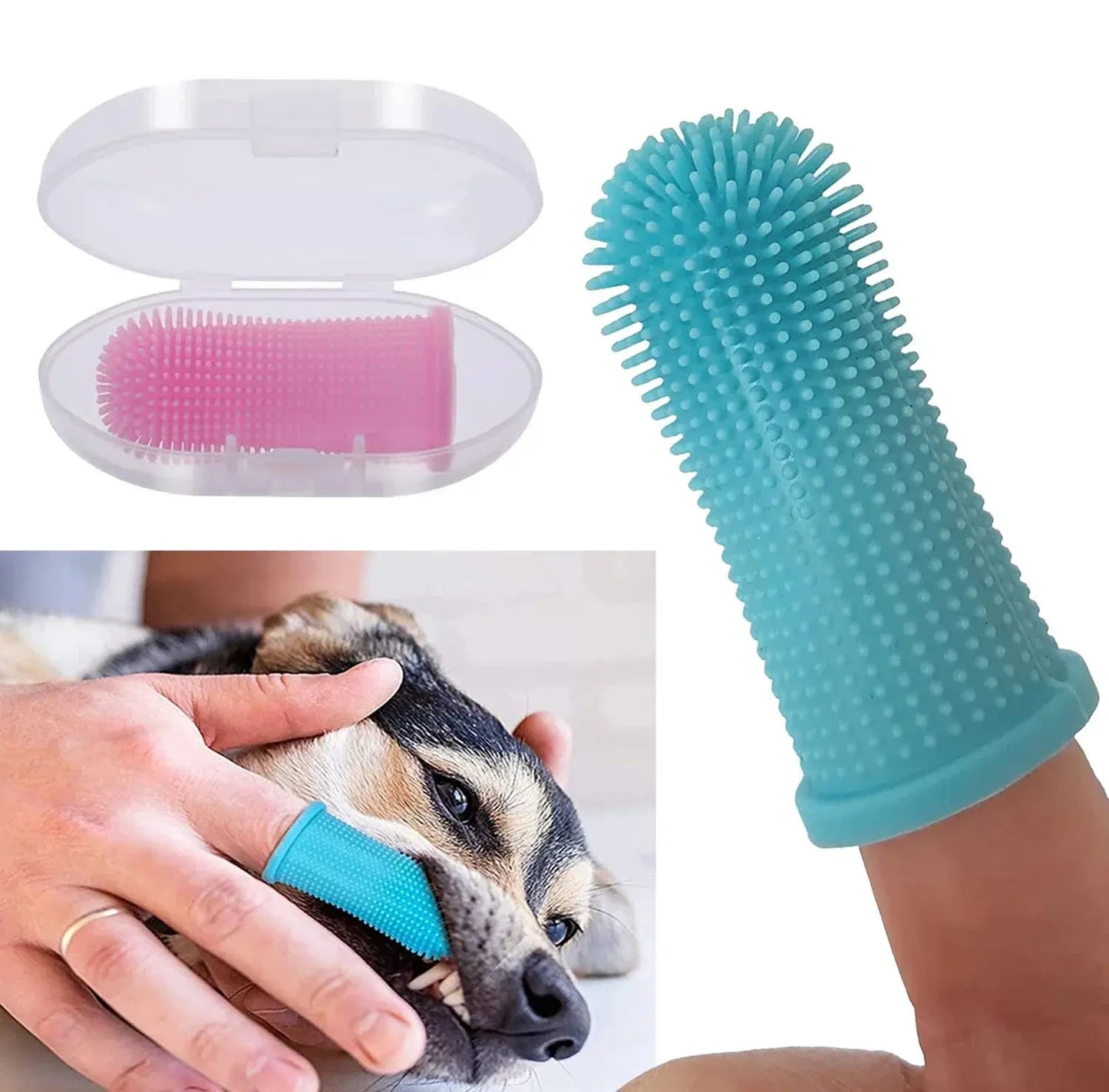 GentlePaws 360° Silicone Finger Toothbrush for Dogs & Cats XIN Hang Xian Store
