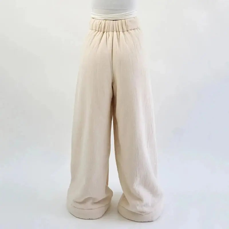 CozyChic Winter Wide-Leg Pants - Fleece Lined Thermal Loungewear for Women | Warm Loose Fit Sweatpants Xwy Baby Store