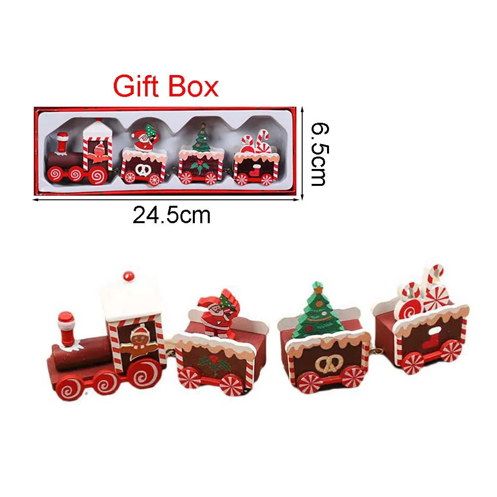 HolidayExpress Christmas Train Decoration | Classic Wooden Mantel & Table Decor Party Wonders Store