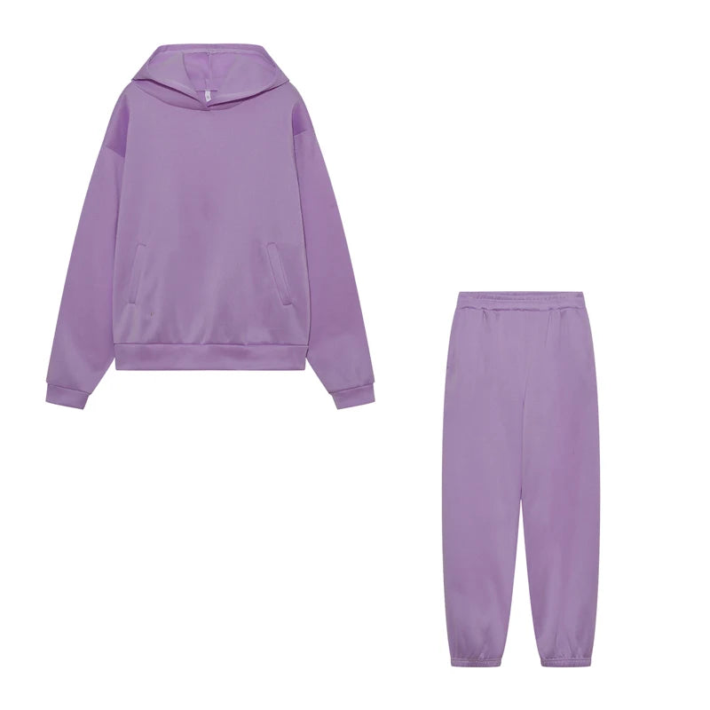 AuraLounge Cloud-Soft Oversized Hoodie & Pant Set Stone's Store