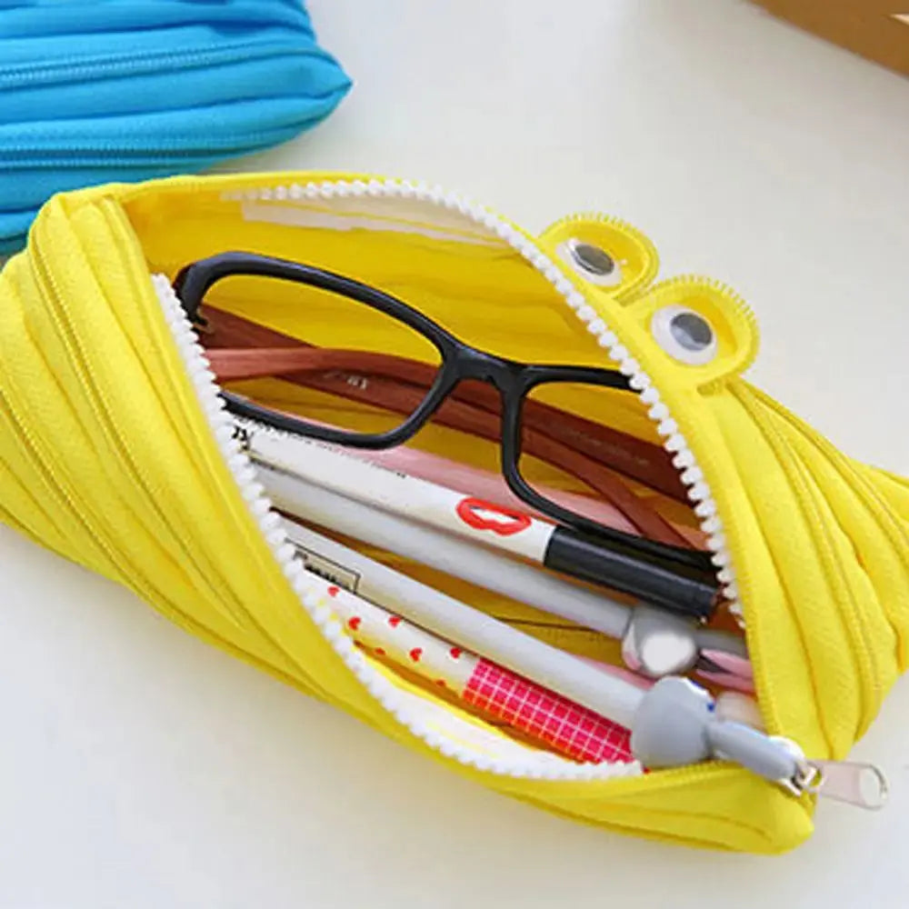 SmileZip One-Zip Pencil Pouch | Cute & Spacious Organizer for Daily Use The Rose Bag Store