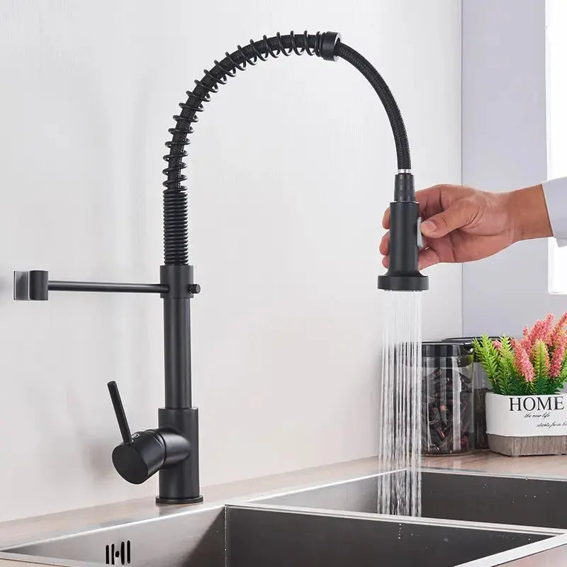 Aura Pull-Down Kitchen Faucet | Matte Black with Dual-Spray & 360° Swivel YYYMEST Factory Store