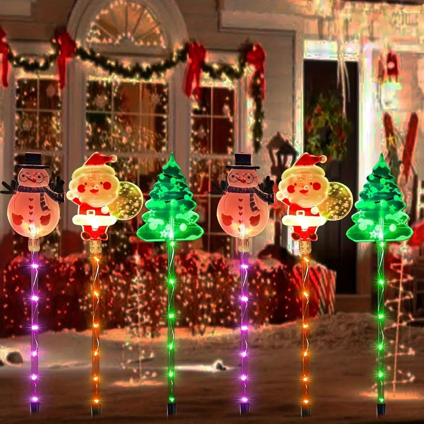 GlowJoy 6-Pack Instant Christmas Light Projectors | Outdoor Holiday Laser Show Shop1104072846 Store