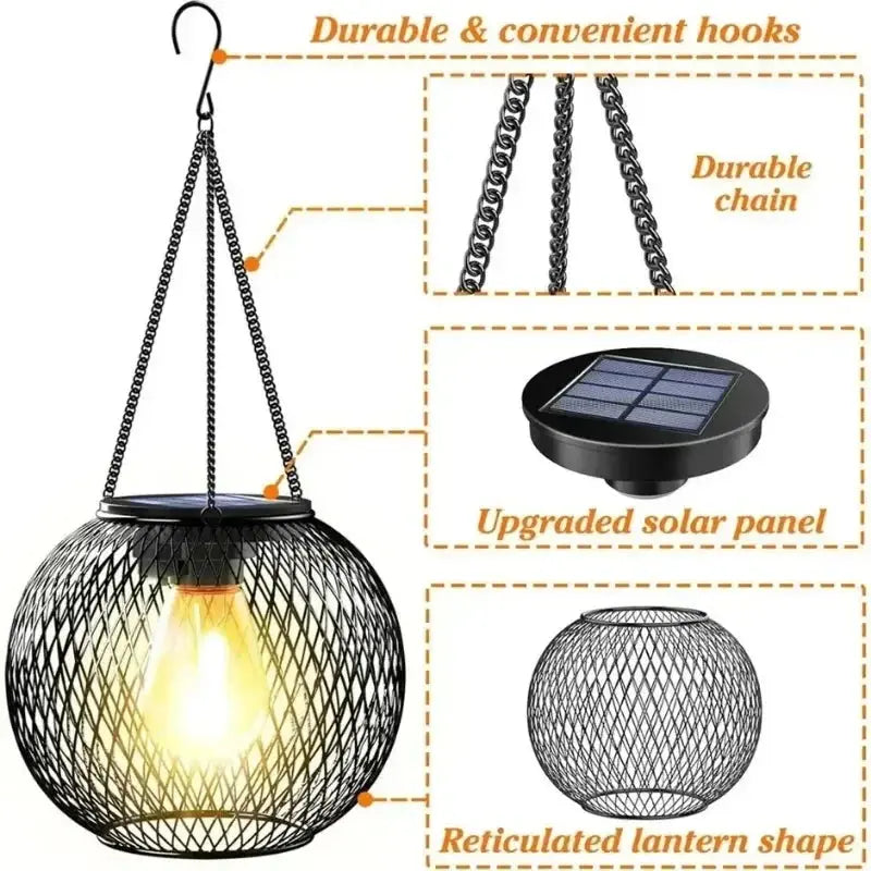 Radiance Glow Solar Garden Lantern | Waterproof Decorative Light - YNOM