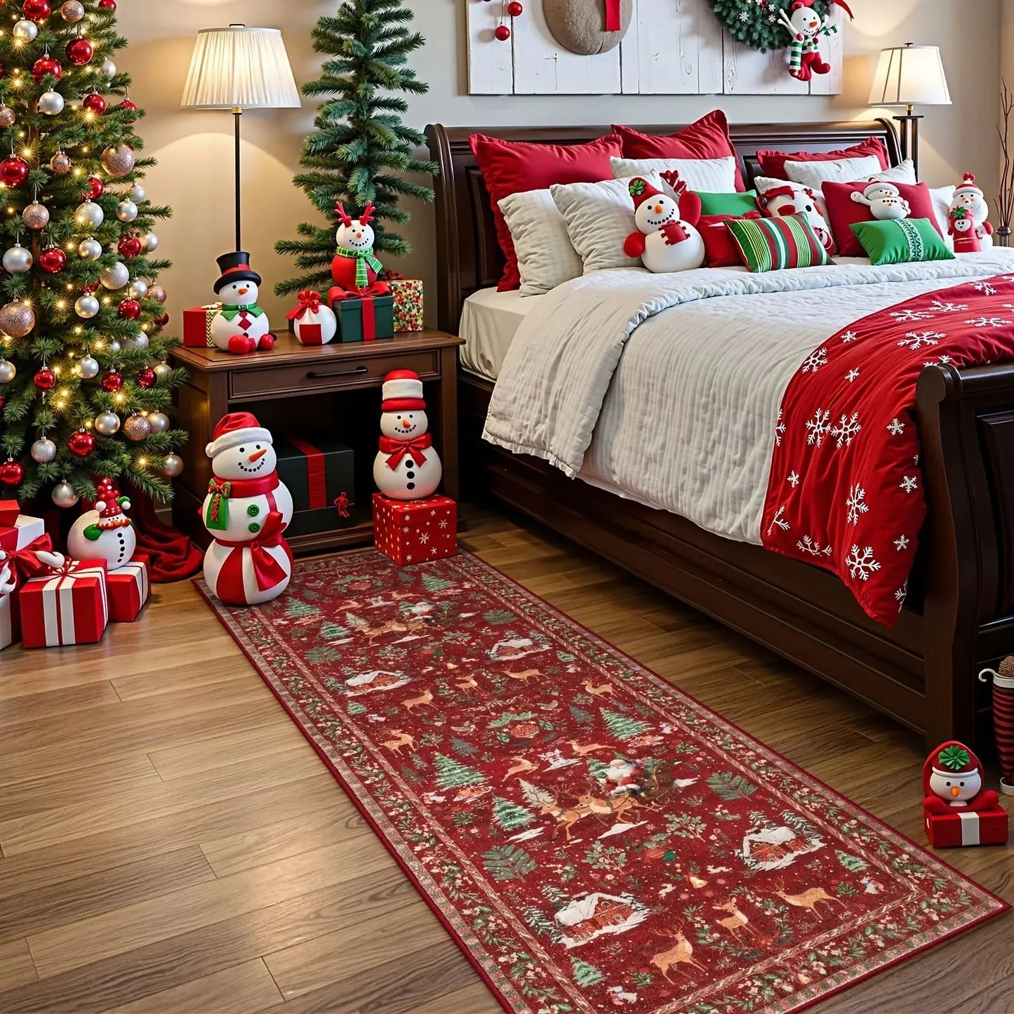 SantaStep – Cozy Christmas Tree Carpet Runner | Festive Anti-Slip Holiday Rug Shop1103185396 Store