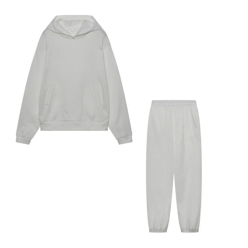 AuraLounge Cloud-Soft Oversized Hoodie & Pant Set Stone's Store