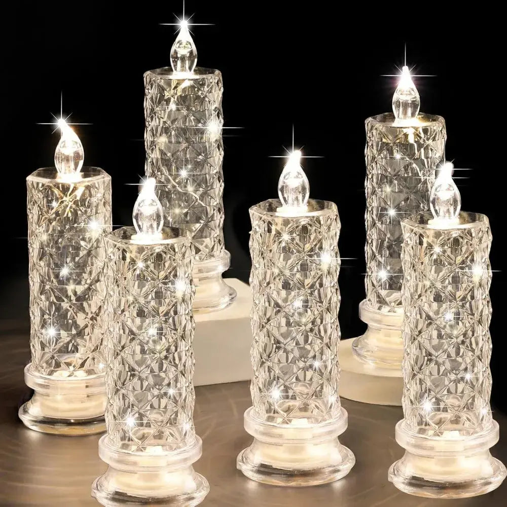Crystal Rose LED Candles | Flameless, Sparkling Romantic Light Beautify Your Home Store