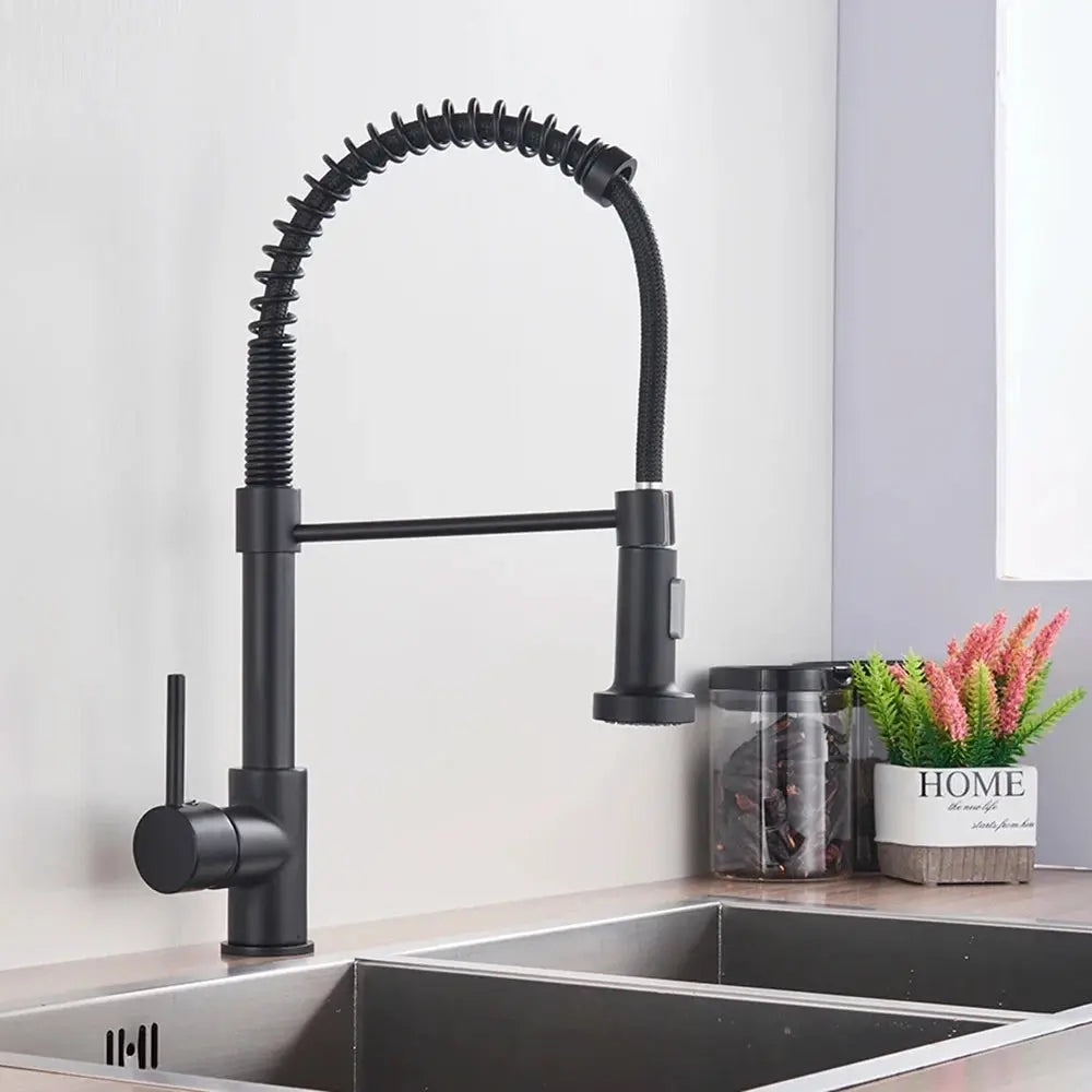 Aura Pull-Down Kitchen Faucet | Matte Black with Dual-Spray & 360° Swivel YYYMEST Factory Store