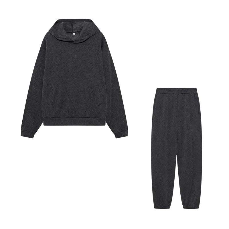 AuraLounge Cloud-Soft Oversized Hoodie & Pant Set Stone's Store