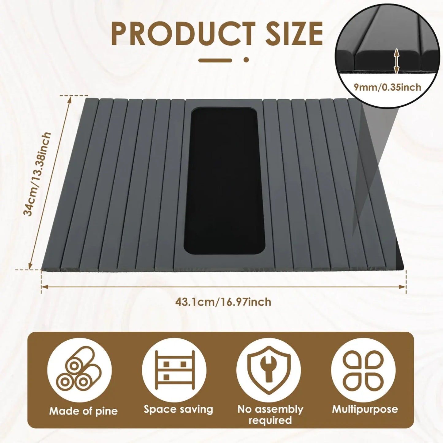 SipEase Wooden Couch Cup Holder – Spill-Free Drink Organizer for Sofas | Rustic Sandalwood Comfort Accessory One Best Choice Store