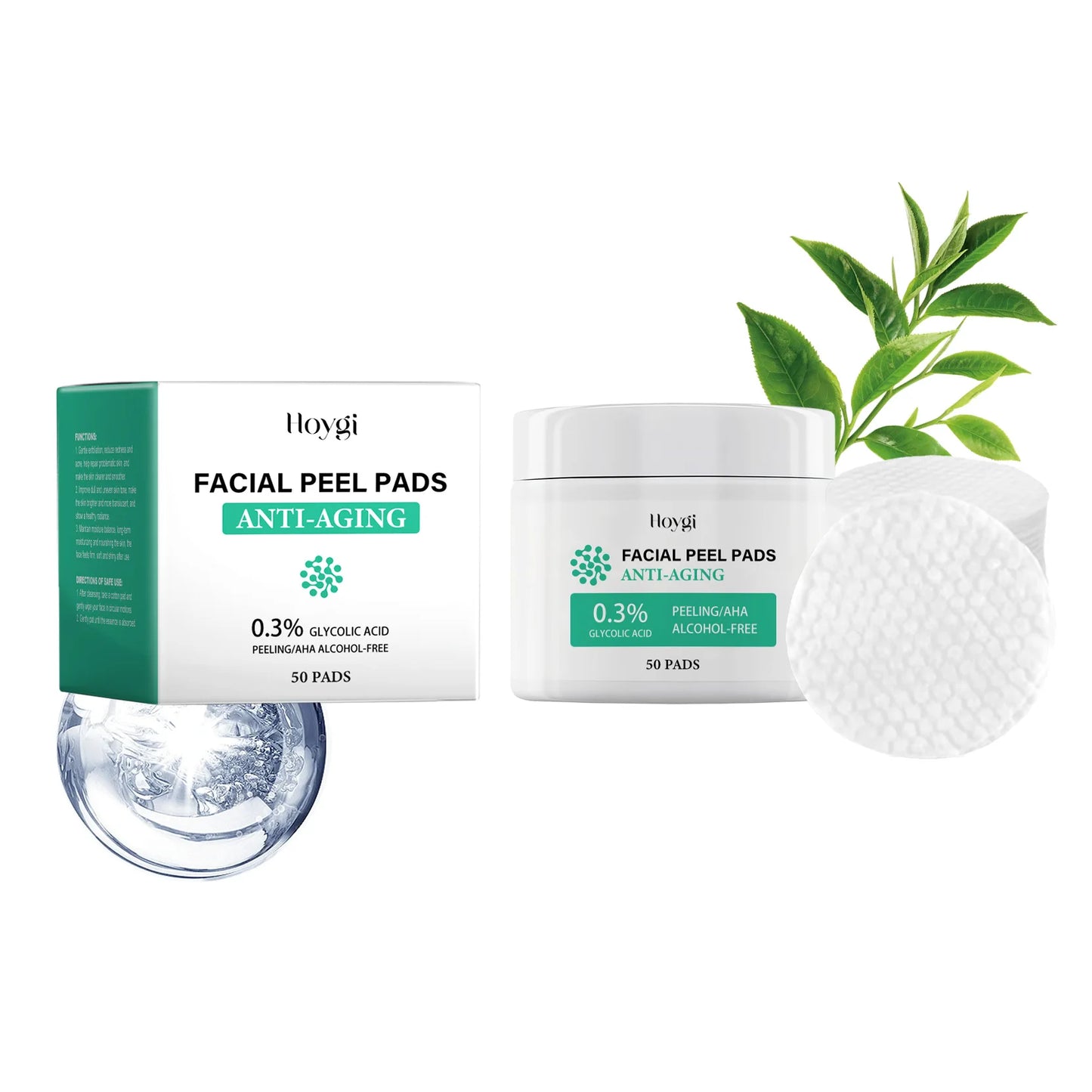 ClearGlow AHA/BHA Exfoliating & Hydrating Acne Pads Hoygi Skin Care Store