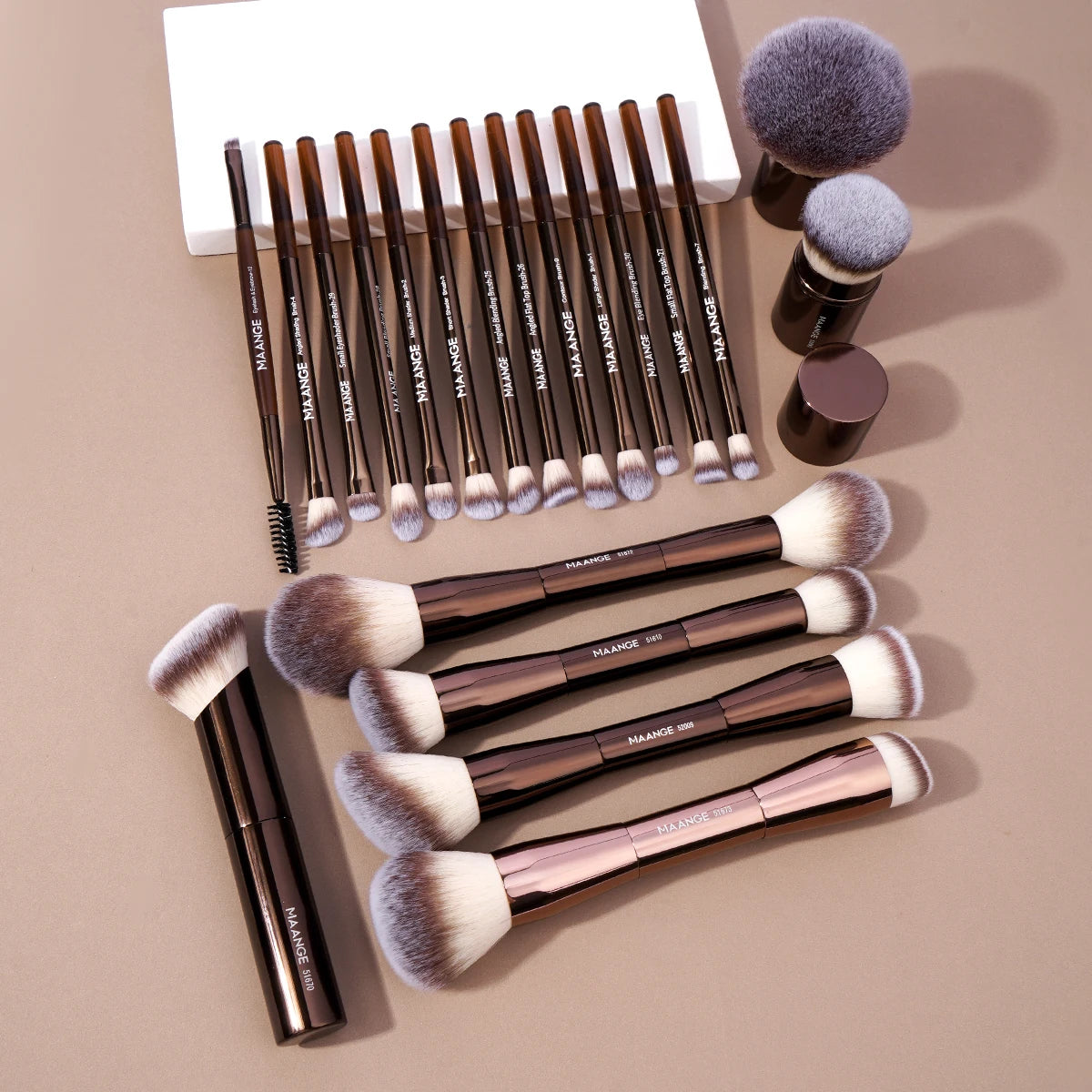The GlamPro 20-Piece Professional Makeup Brush Set | Full Face Kit - YNOM cornerstore
