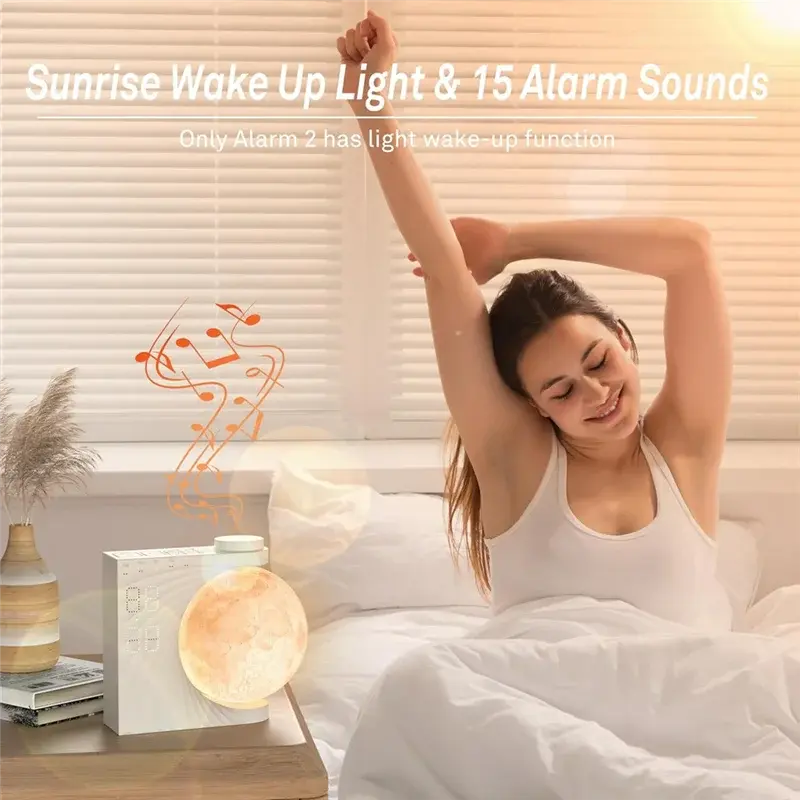 LumiRise Sunrise Simulation Alarm Clock | Wake-Up Light & Sleep Aid - YNOM