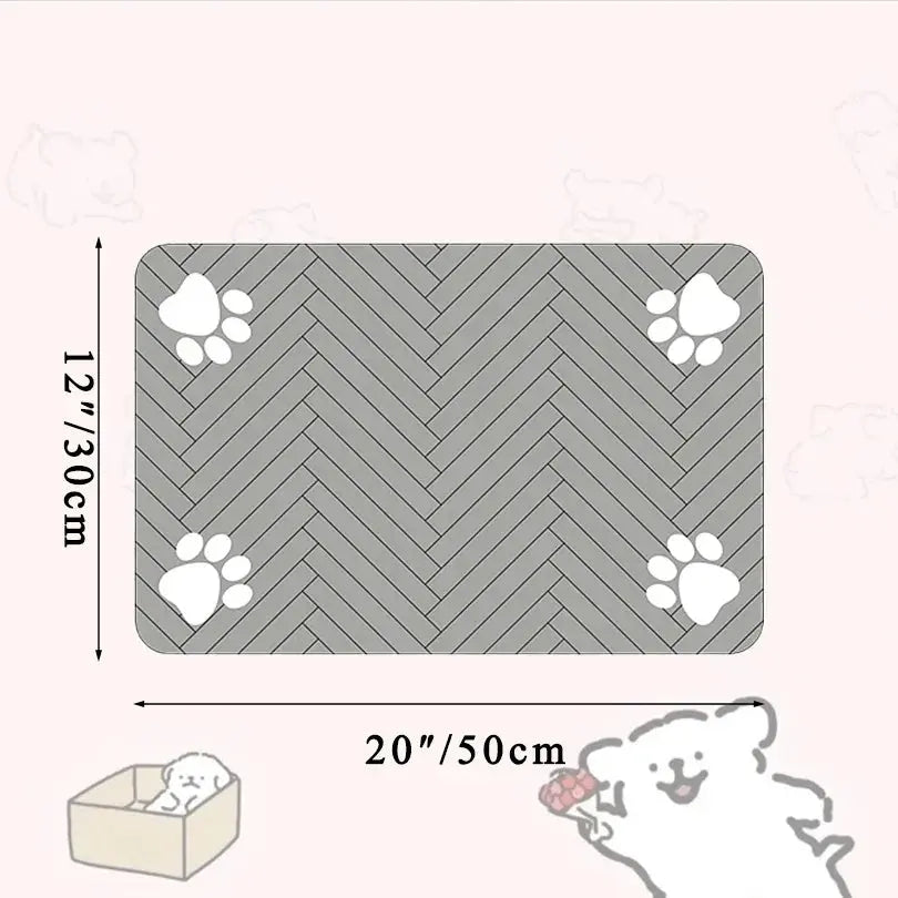 Waterproof Pet Feeding Mat for Dogs & Cats – Absorbent Placemat for Food and Water Bowls with Non-Slip Rubber Backing Shop1104797378 Store