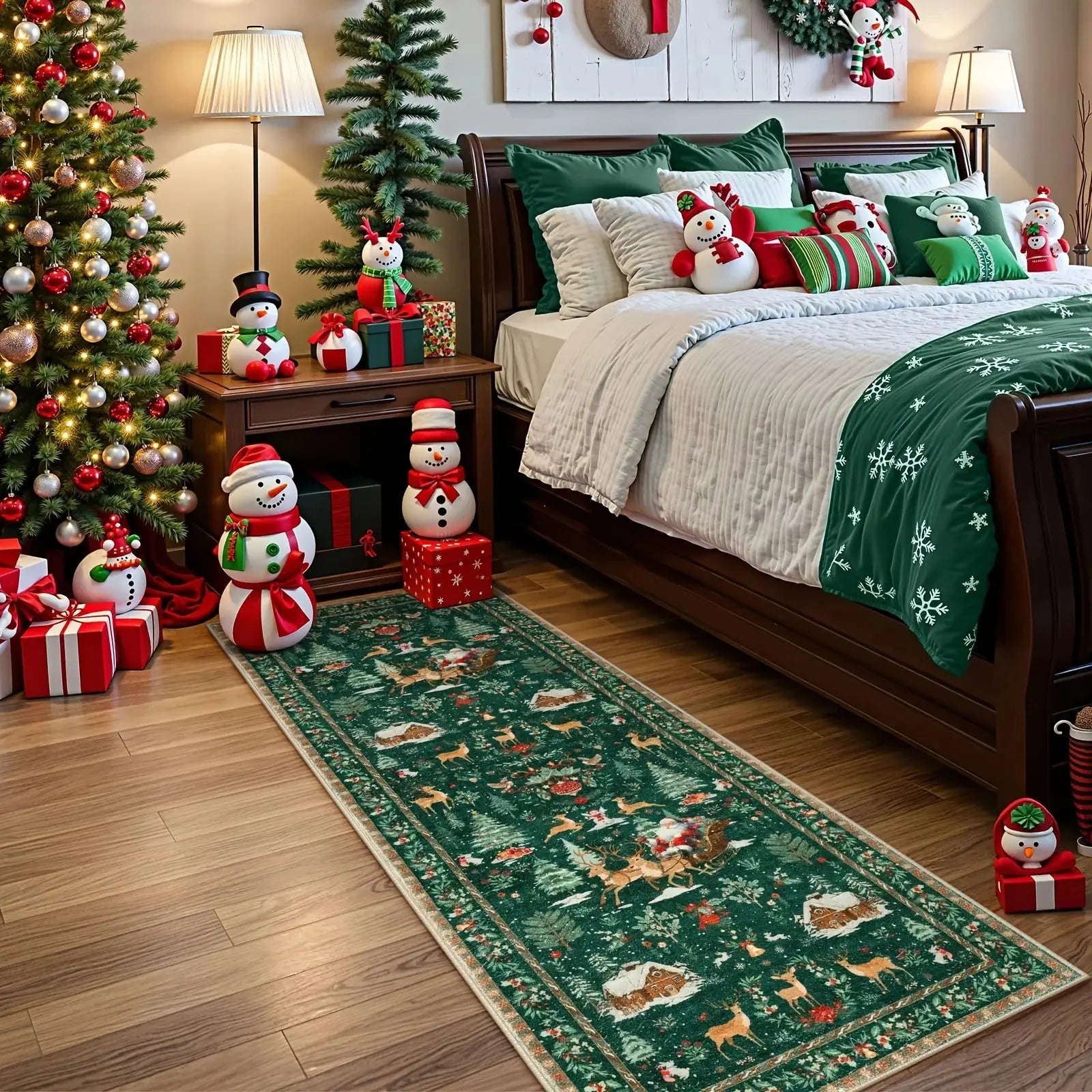 SantaStep – Cozy Christmas Tree Carpet Runner | Festive Anti-Slip Holiday Rug Shop1103185396 Store