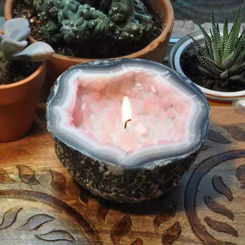 AuraGlow - Real Crystal Infused Candle for Peace & Positive Energy - YNOM cornerstore